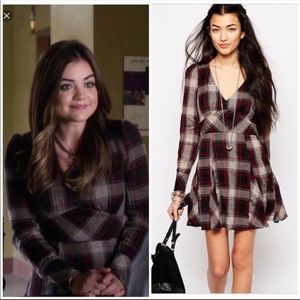 ASO PLL ARIA FREE PEOPLE TEEN SPIRIT PLAID DRESS SIZE 2